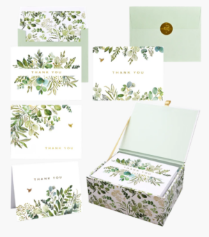 Eucalyptus Premium Thank You Note Cards